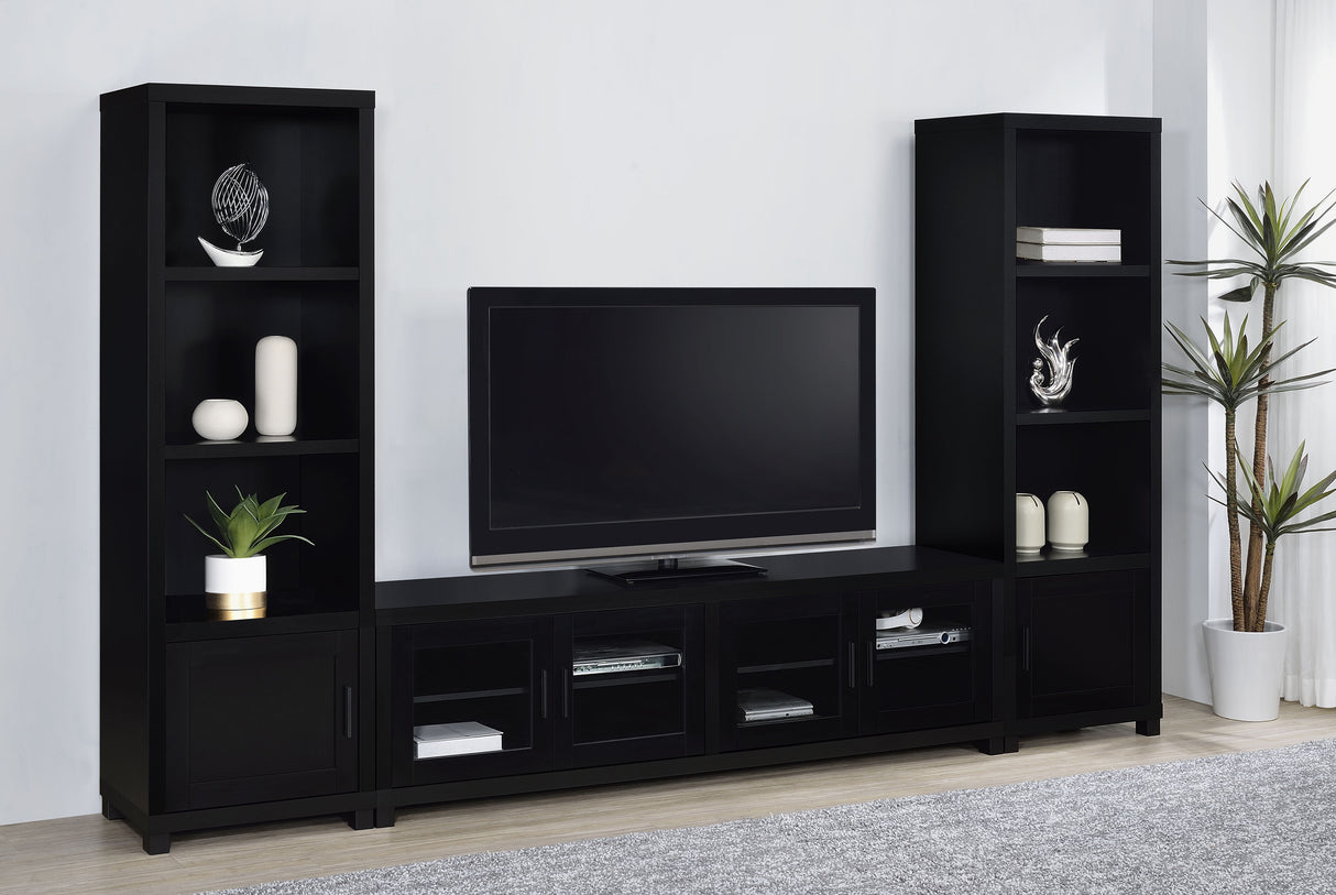 Jupiter - 3 Piece Entertainment Center TV Stand - Black