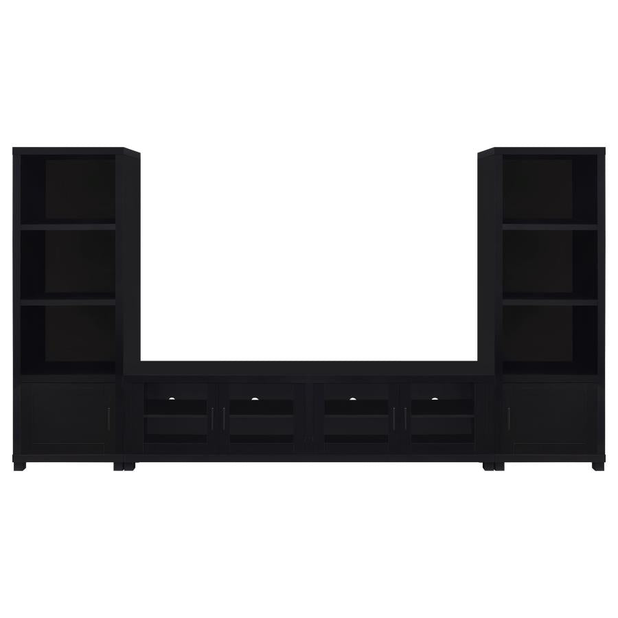 Jupiter - 3 Piece Entertainment Center TV Stand - Black