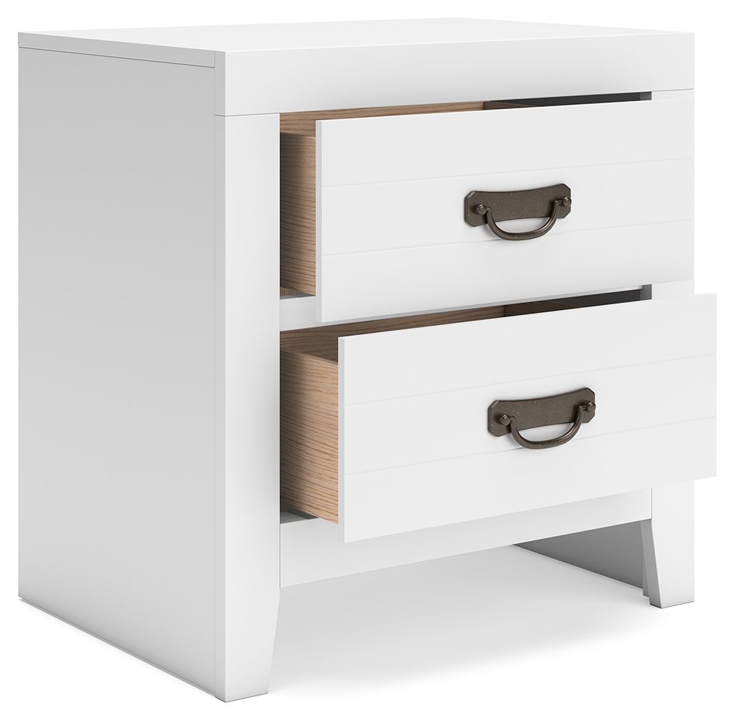 Binterglen - White - Two Drawer Night Stand by Signature Design by Ashley® | Bel Furniture
