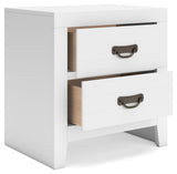 Binterglen - White - Two Drawer Night Stand by Signature Design by Ashley® | Bel Furniture