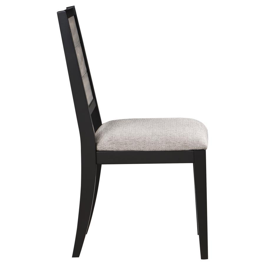 Elodie - Wood Dining Side Chair (Set of 2) - Gray And Black