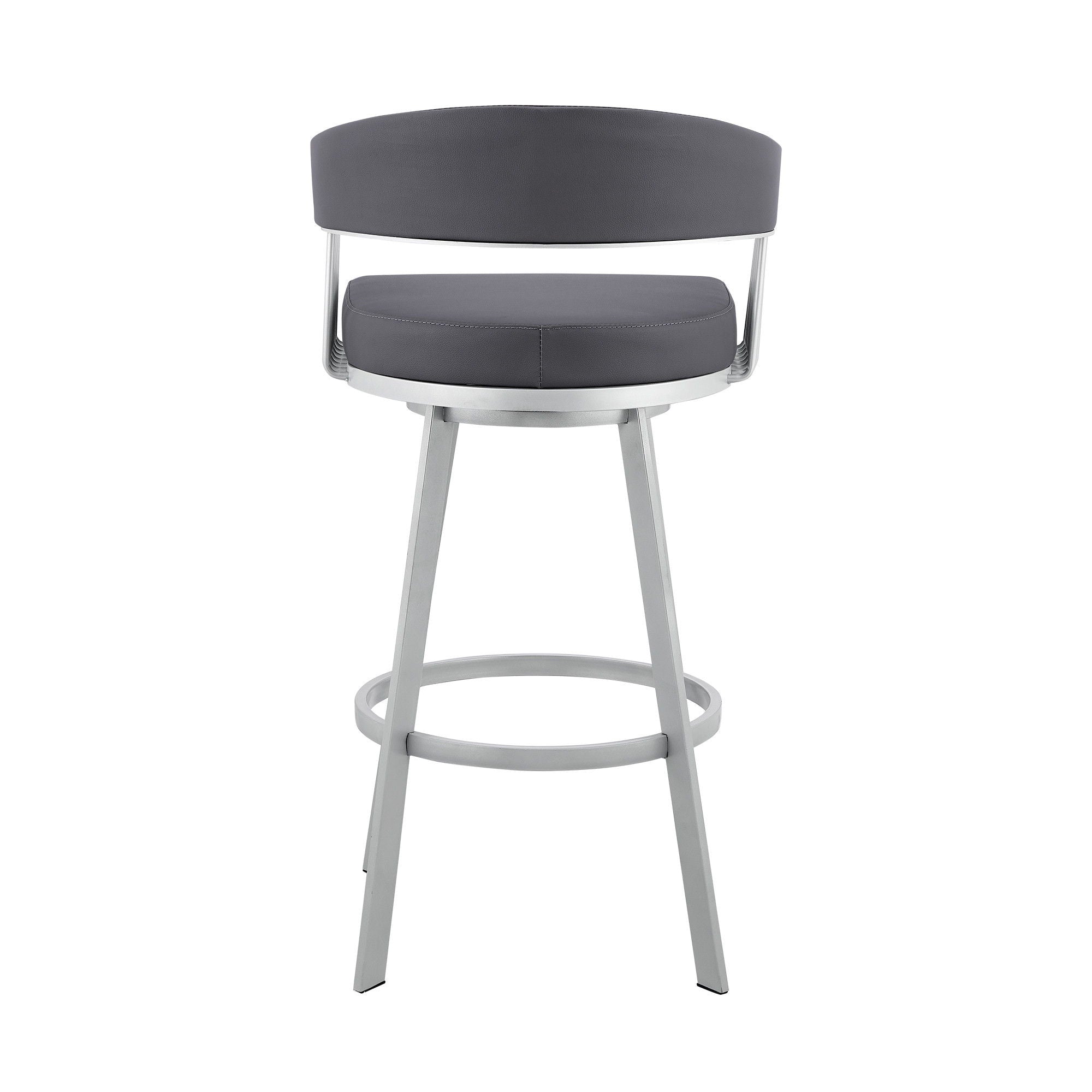 Swivel Low Back Counter Height Bar Chair - Slate Gray