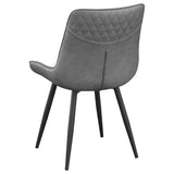 Brassie - Upholstered Swivel Dining Side Chair (Set of 2) - Gray by CoasterEssence | Bel Furniture