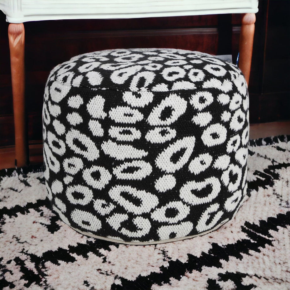 Blend Cotton Ottoman - Black