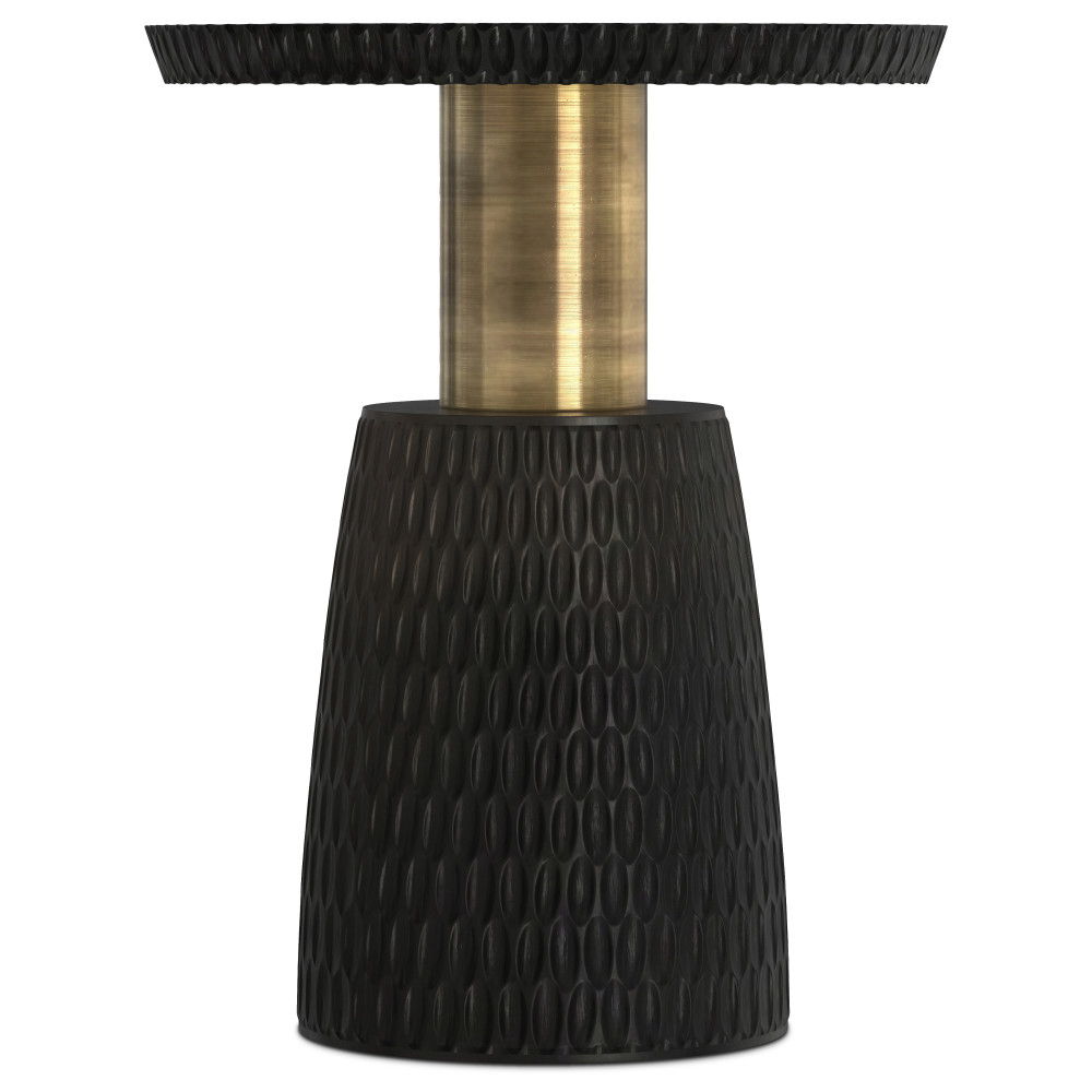 Breanna - Side Table - Black / Gold by Simpli-Home | Bel Furniture