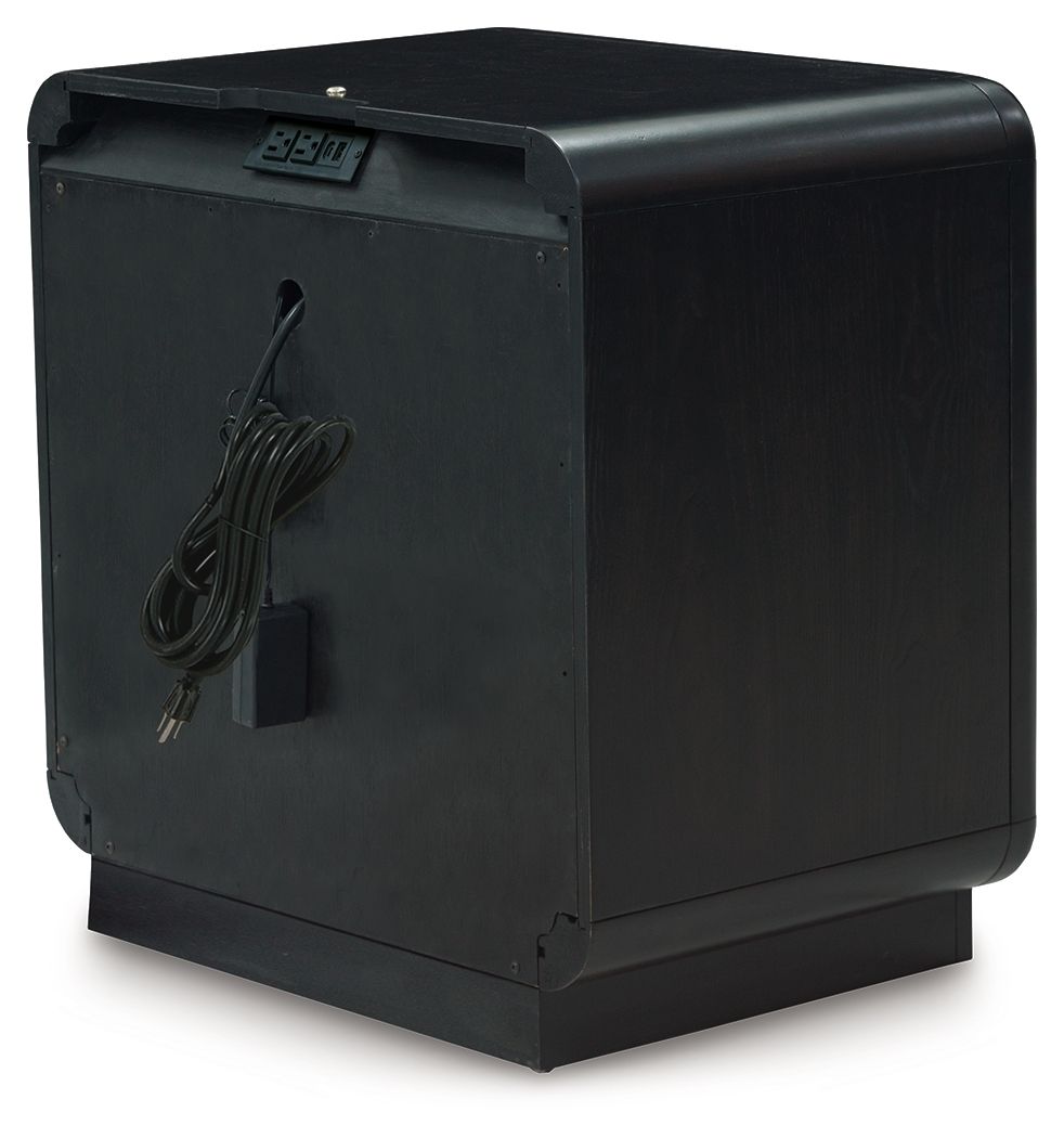 Rowanbeck - Black - One Drawer Night Stand by Signature Design by Ashley® | Bel Furniture