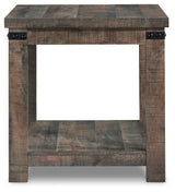 Hollum - Rustic Brown - Square End Table by Signature Design by Ashley® | Bel Furniture