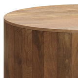 Millbury - Drum Coffee Table - Natural by Simpli-Home | Bel Furniture