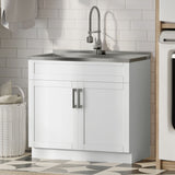 Hennessy - Deluxe Laundry Cabinet With Faucet And Stainless Steel Sink