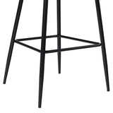 Modern 2 Piece Minimalist Upholstered Bar Stool Set - Mushroom by Walker Edison | Bel Furniture