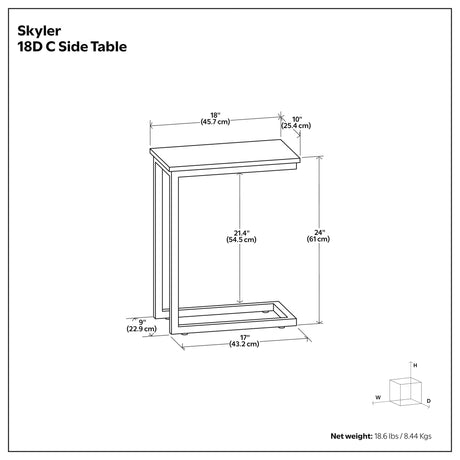 Skyler - Handcrafted C Side Table - view 29