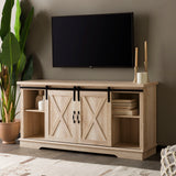 Farmhouse Sliding X Barn Door TV Stand by Walker Edison | Bel Furniture