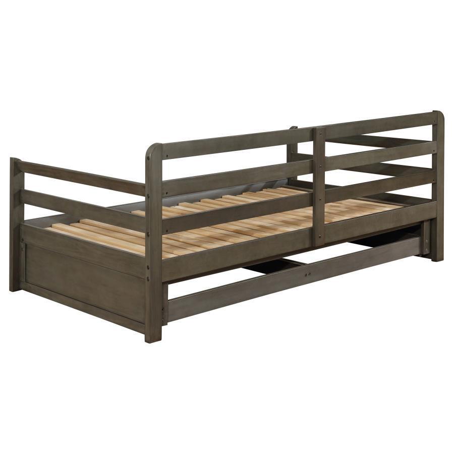 Sorrento - 2-Drawer Twin Long Daybed With Extension Trundle - Gray by CoasterEssence | Bel Furniture