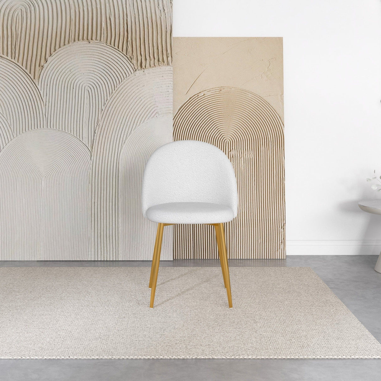 Marion - Mid-Century Modern Dining Chair (Set of 2) - Gold / White by Ashcroft Furniture | Bel Furniture