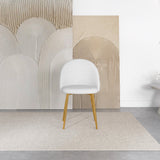 Marion - Mid-Century Modern Dining Chair (Set of 2) - Gold / White by Ashcroft Furniture | Bel Furniture