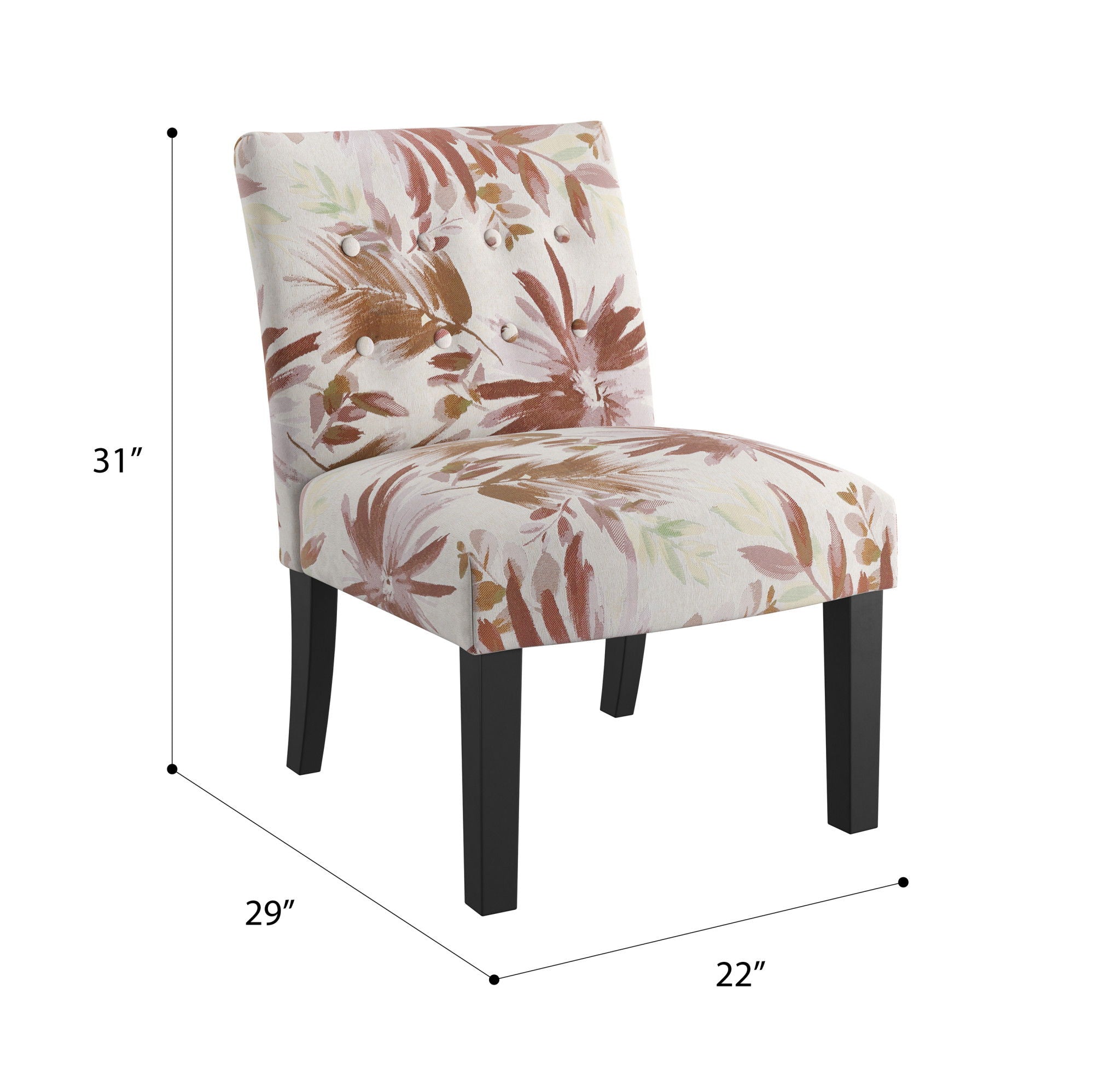 Verma - Floral Accent Chair - Red