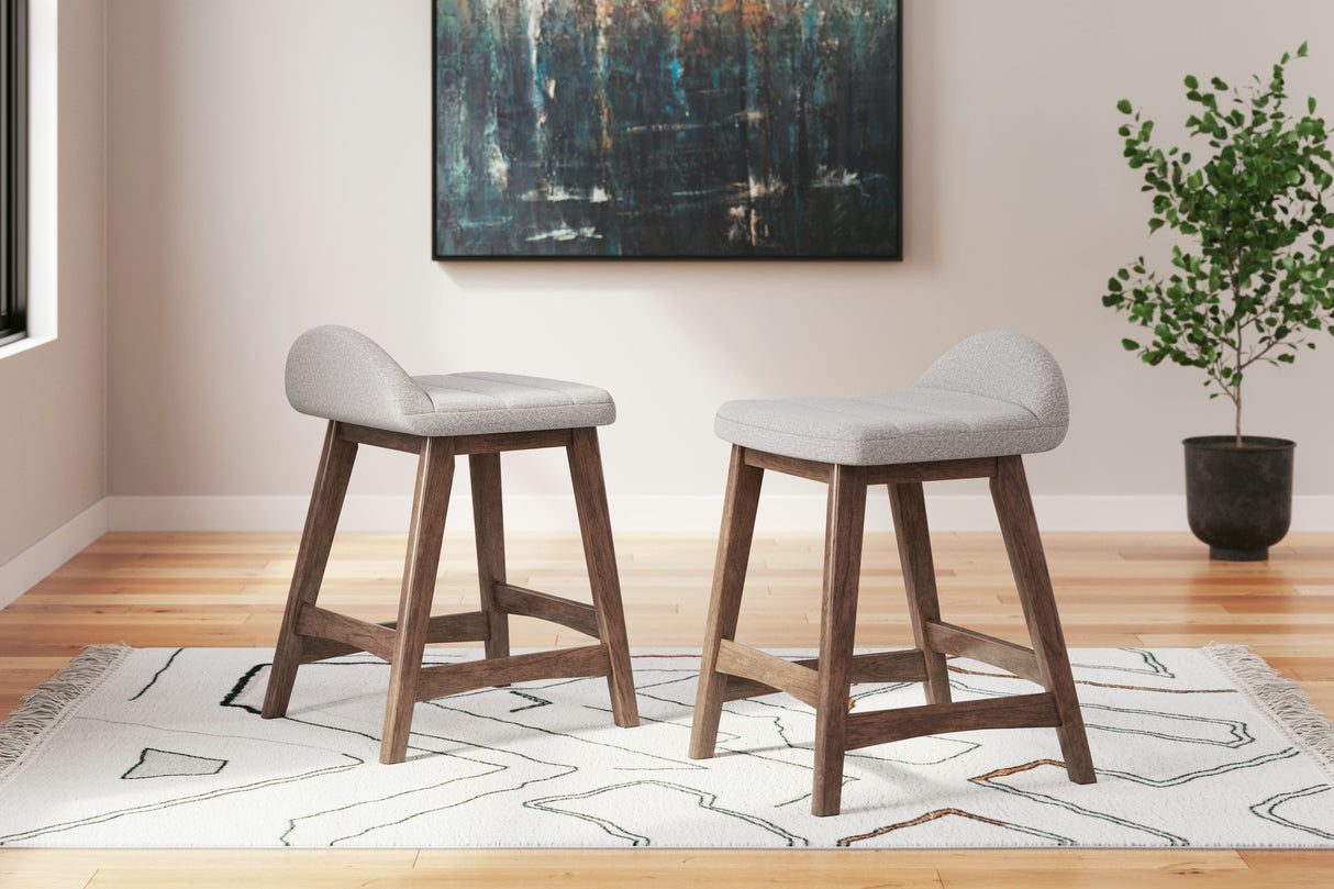 Lyncott - Upholstered Barstool (Set of 2) by Signature Design by Ashley® | Bel Furniture