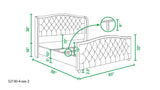 Marcella - King Upholstered Shelter Headboard Bed Set - Beige