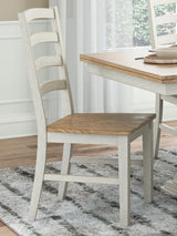 Purlaney - Antique White / Natural - Dining Room Side Chair (Set of 2) by Signature Design by Ashley® | Bel Furniture