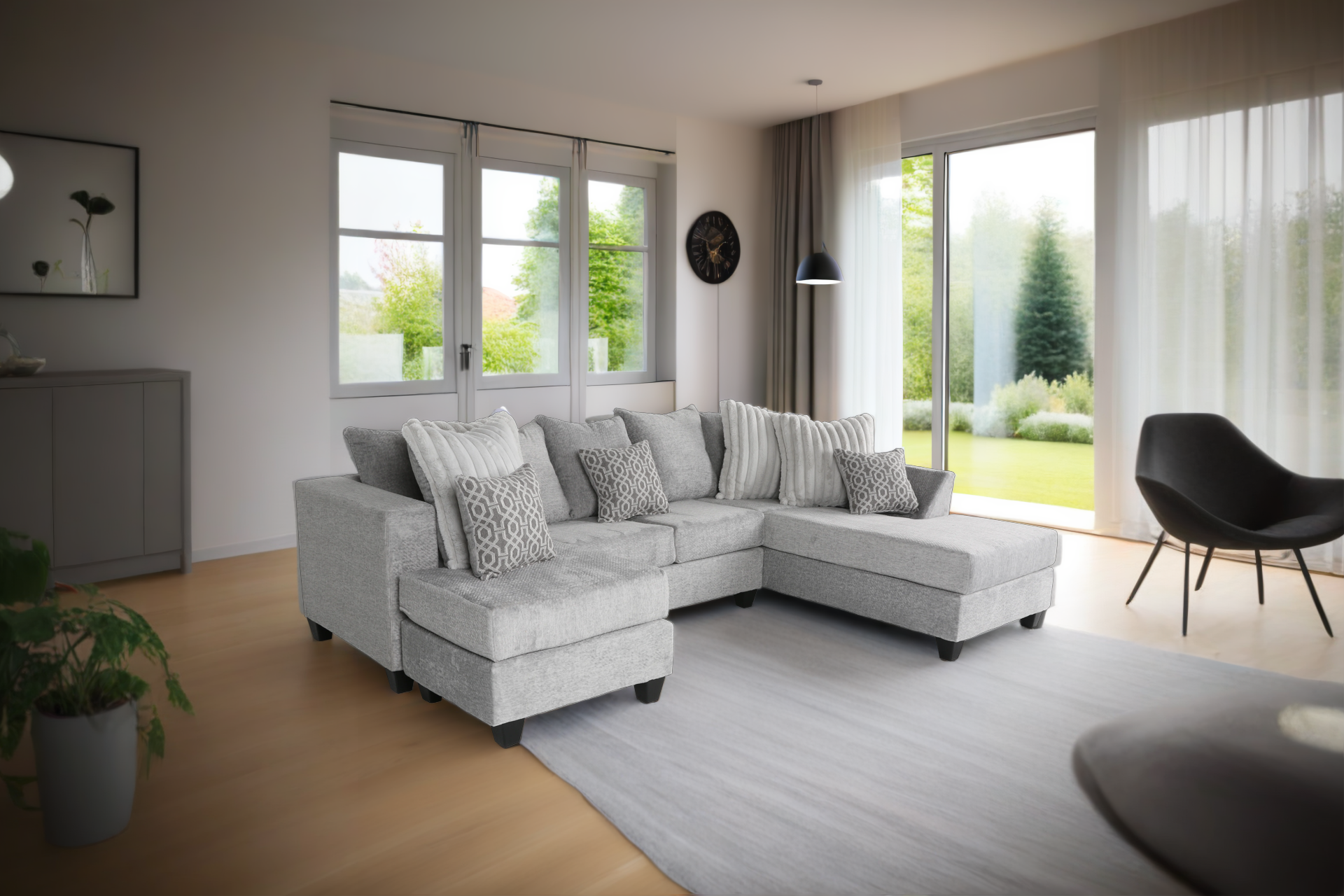 2 Piece Sectional - Grey