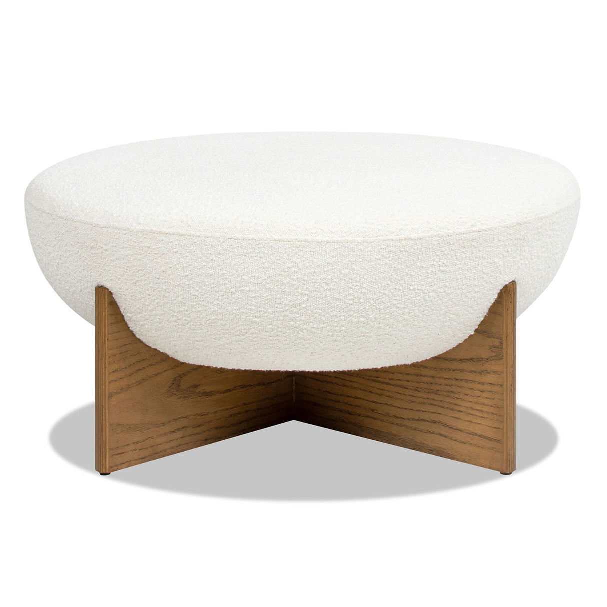 Bali - Round Upholstered Ottoman by Jennifer Taylor Home | Bel Furniture