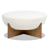 Bali - Round Upholstered Ottoman by Jennifer Taylor Home | Bel Furniture