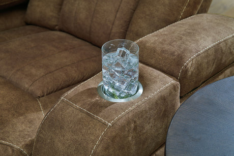 Wolfridge - Brindle - Power Reclining Sofa With Adj Headrest by Signature Design by Ashley® | Bel Furniture