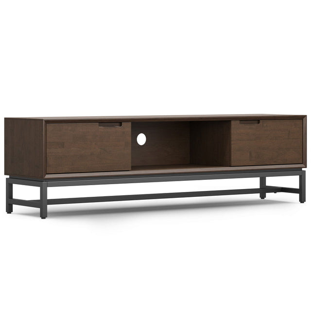 Banting - Low TV Stand - Walnut Brown by Simpli-Home | Bel Furniture
