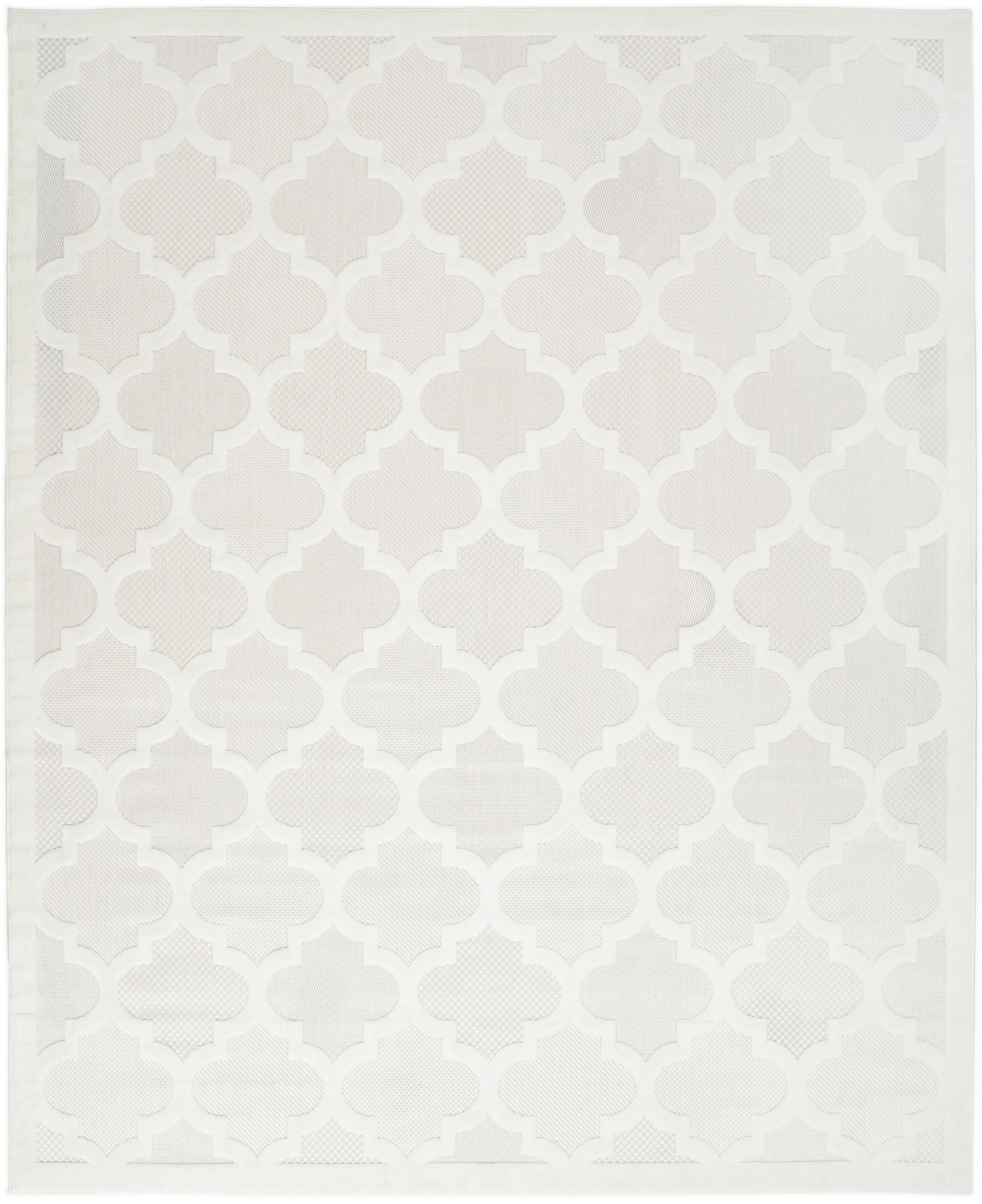 8' X 10' Area Rug Geometric Flatweave - Cream