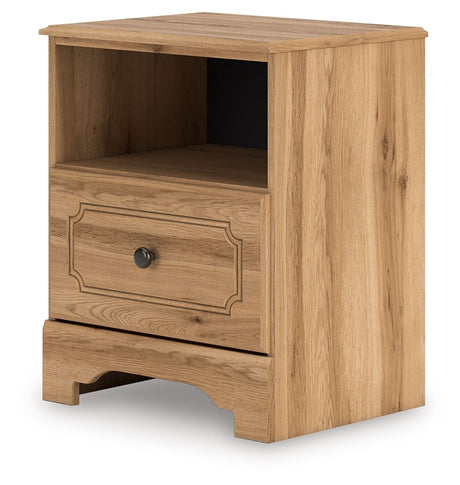 Aleaport - Warm Brown - One Drawer Night Stand by Signature Design by Ashley® | Bel Furniture