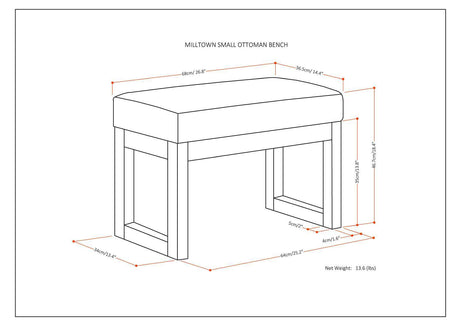 Milltown - Upholstered Ottoman Bench - view 62