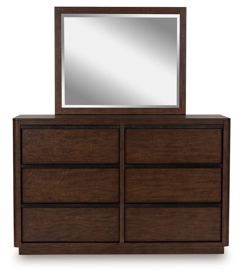 Dilenno - Dark Brown - Dresser And Mirror by Signature Design by Ashley® | Bel Furniture