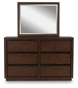 Dilenno - Dark Brown - Dresser And Mirror by Signature Design by Ashley® | Bel Furniture