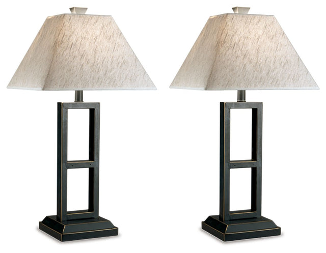Deidra - Table Lamp (Set of 2) Black 2 Pieces by Signature Design by Ashley® | Bel Furniture