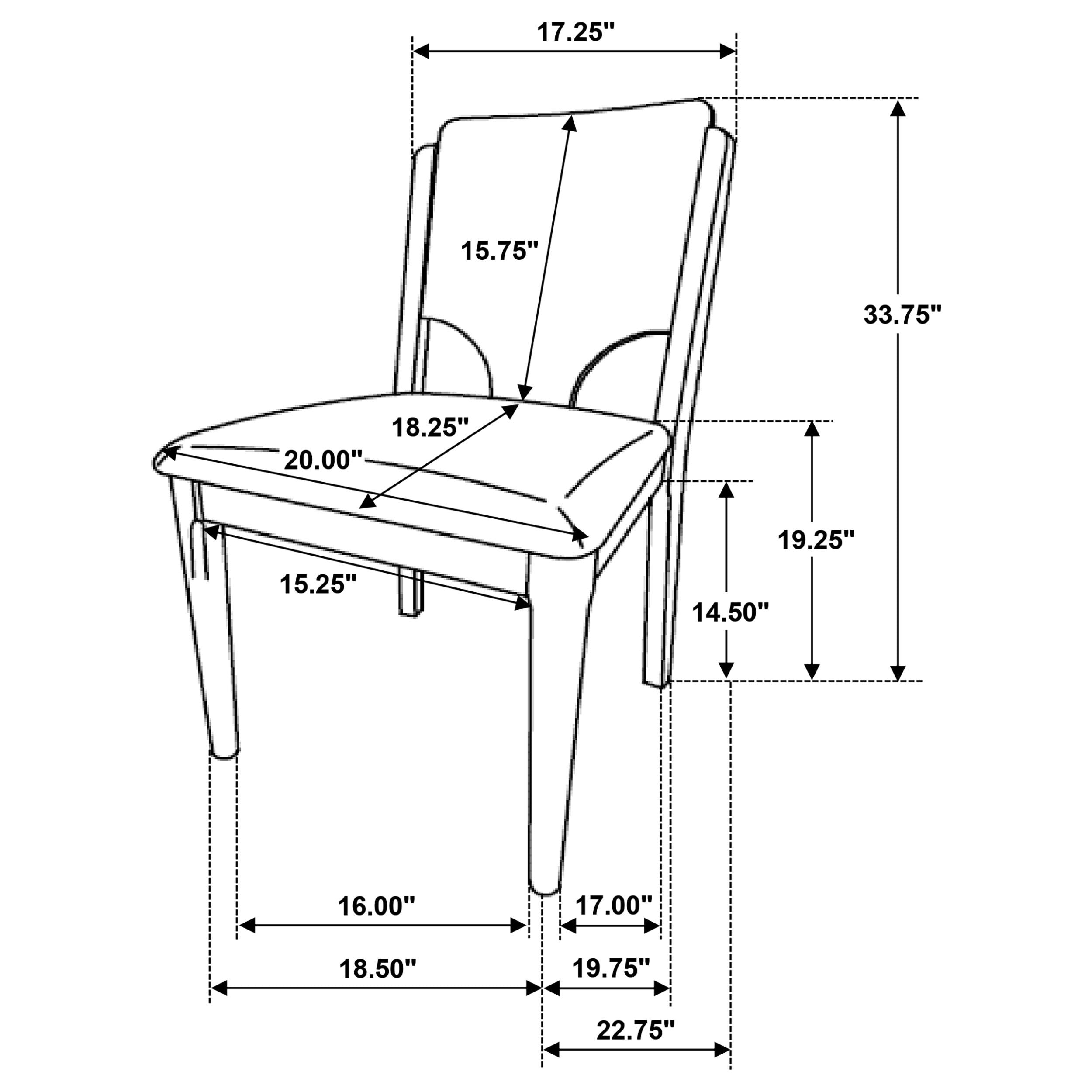 Biltmore - Dining Chair Upholstered Seat (Set of 2) - Walnut