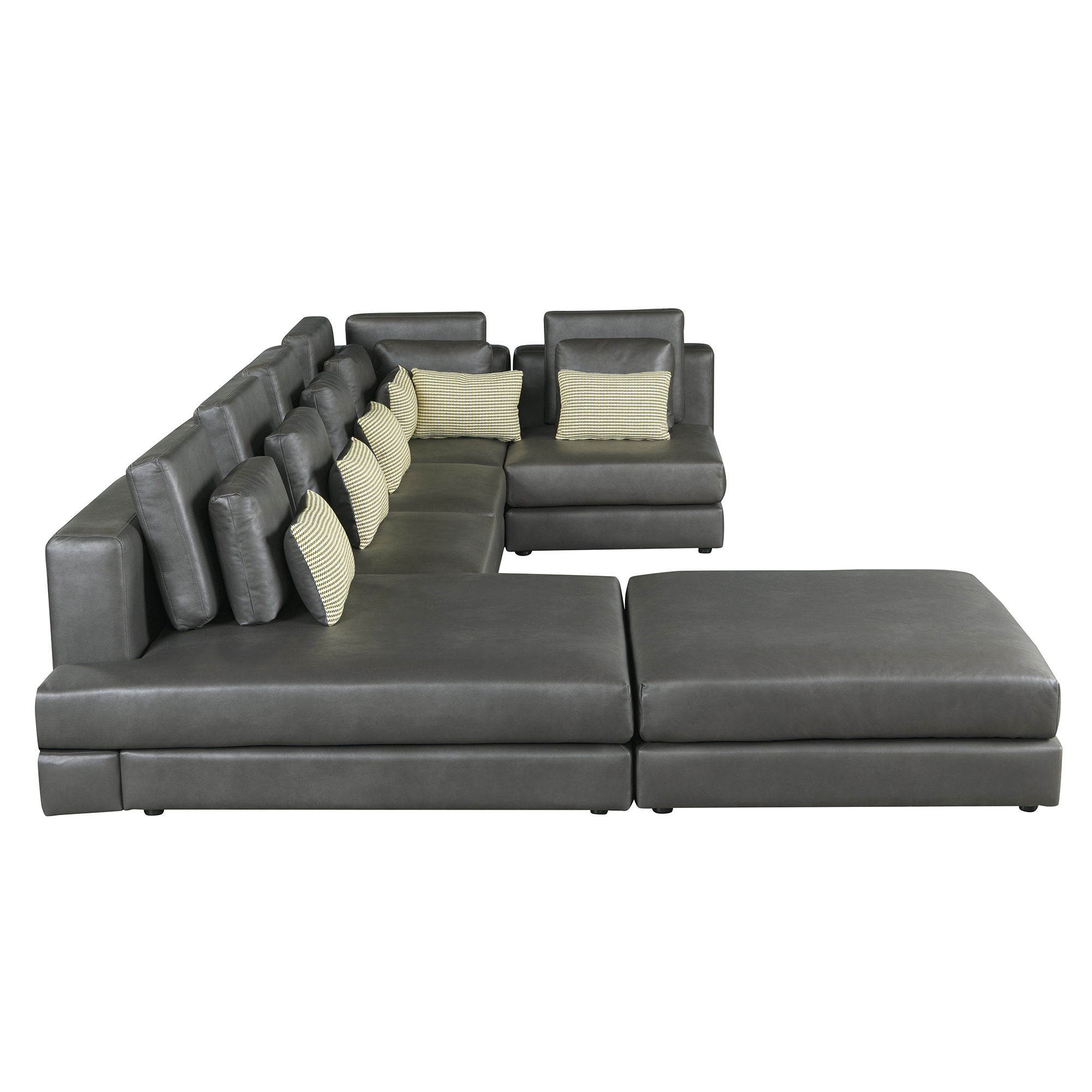 Modular Sectional Sofa Corner Sofa Chaise Lounge With Movable Ottoman For Living Room