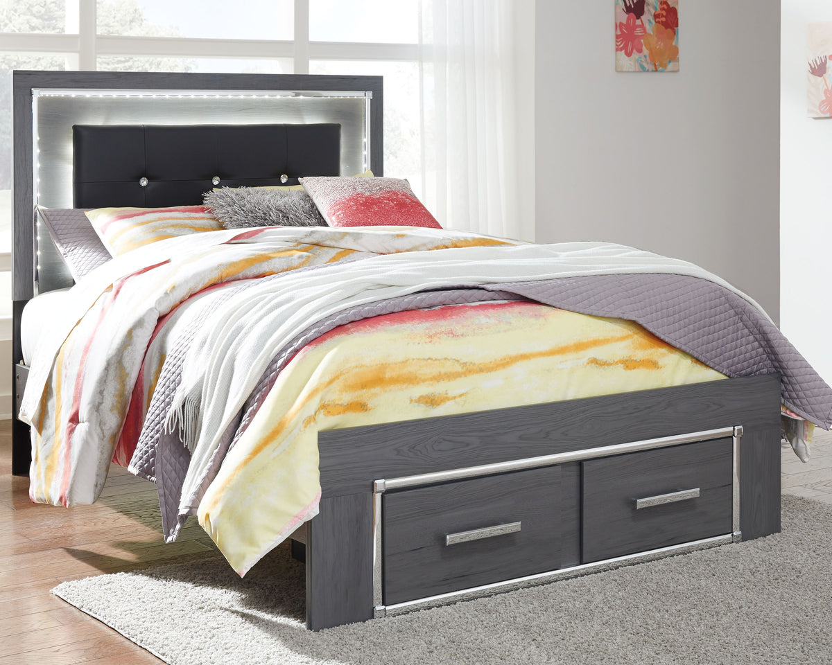 Lodanna - Panel Bed Gray Full Storage by Signature Design by Ashley® | Bel Furniture