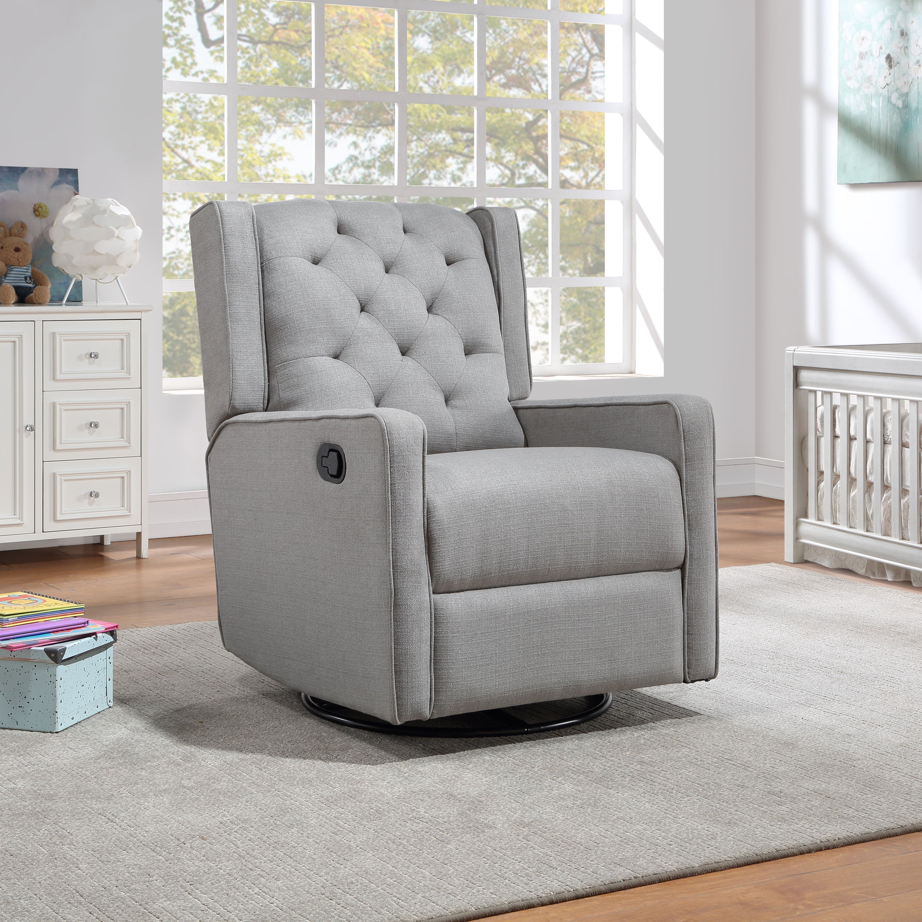 Milah - Gliding Swivel Recliner Tufted