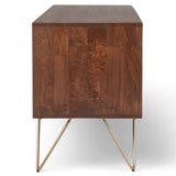 Hunter - TV Media Stand - Umber Brown Stain by Simpli-Home | Bel Furniture