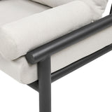 Zara - Dowel Frame Bolster Patio Deep Seating Armchair, Axroma Olefin - Wheat Beige by Jennifer Taylor Home | Bel Furniture