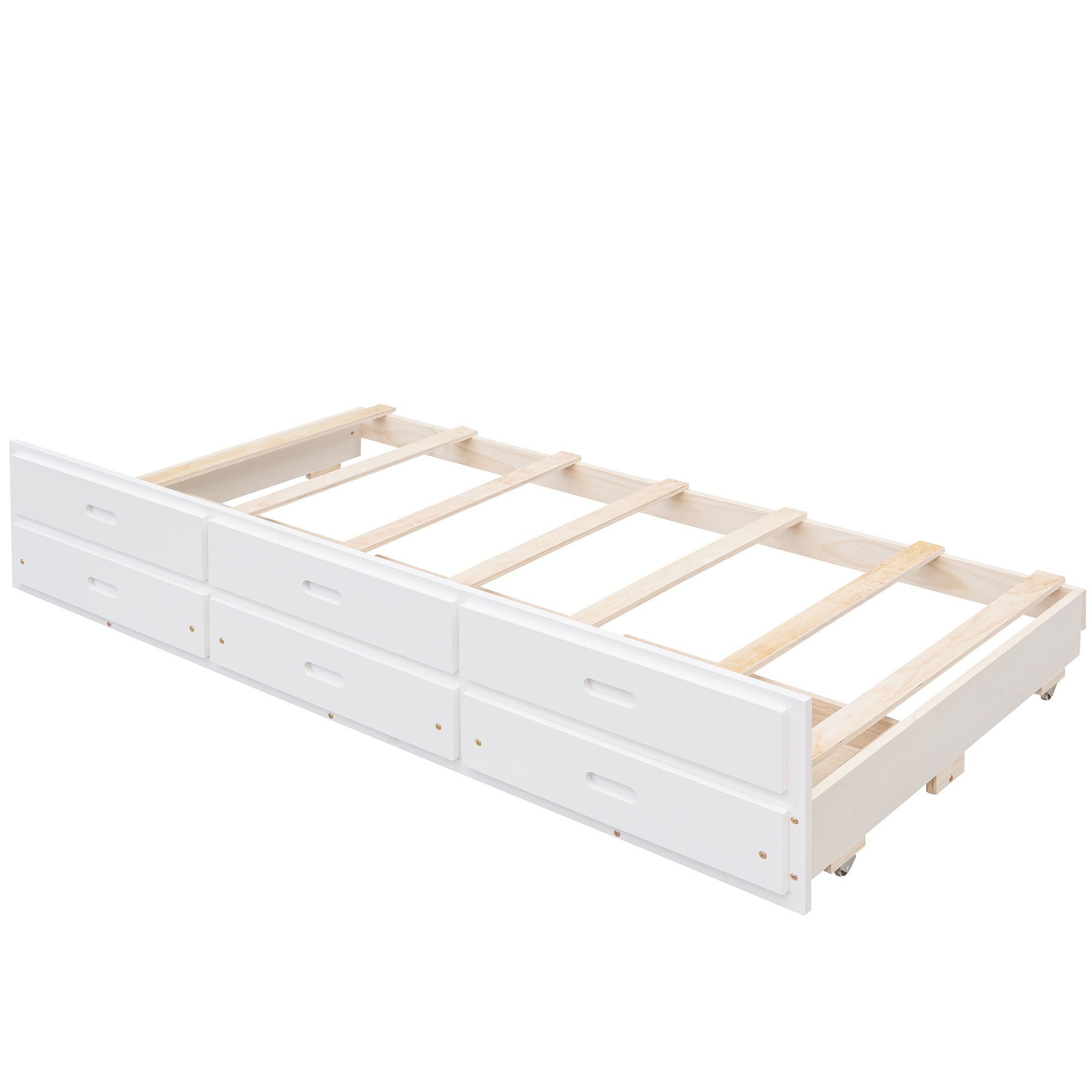 Twin Over Full Bunk Bed With Twin Size Trundle, Separable Bunk Bed With Drawers For Bedroom