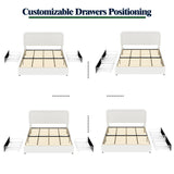Liv - Patented With Drawers Upholstered Storage Platform Bed