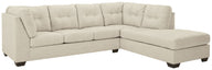 Falkirk - Sectional Beige 2-Piece Sectional with Right-Arm Facing Corner Chaise by Benchcraft® | Bel Furniture