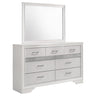 Miranda - 7-drawer Dresser With Mirror White by CoasterEveryday | Bel Furniture