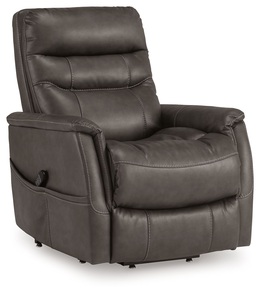 Strawbill - Power Lift Recliner Black by Signature Design by Ashley® | Bel Furniture