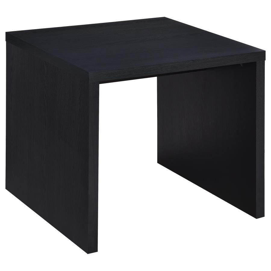 Knapp - Engineered Wood Square Side End Table - Black by Coaster Fine Furniture | Bel Furniture
