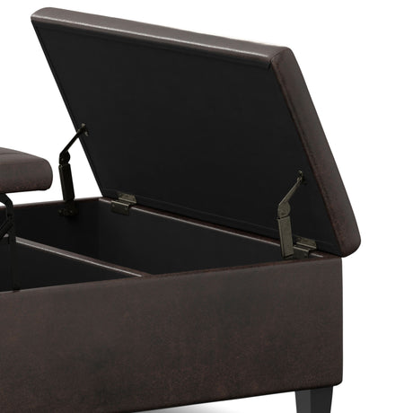 Ellis - Upholstered Coffee Table Storage Ottoman - view 5