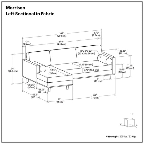 Morrison - Upholstered Sectional Sofa - view 37