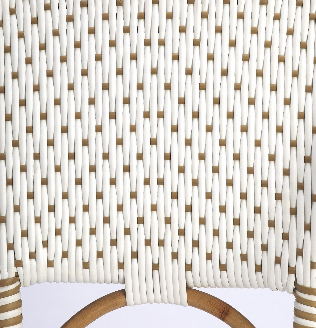 Rattan Bar Chair - White / Natural