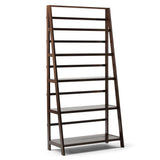 Acadian - Handcrafted Wide Bookcase Dark Brown by Simpli-Home | Bel Furniture